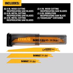 DEWALT Bi-Metal Reciprocating Saw Blade Set Assorted TPI 16 pc