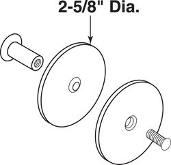 Prime-Line Brass Plated Steel Hole Cover Plate 1 pk