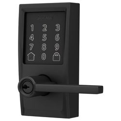 Schlage Encode Matte Black Metal Wi-Fi Deadbolt with Latitude Lever