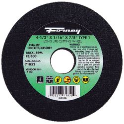 Forney 4-1/2 in. D X 7/8 in. X 1/16 in. thick Silicon Carbide Masonry Cutting Wheel 1 pc