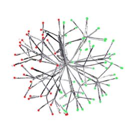 Celebrations LED Green/Red Shimmering Sphere 12 in. Hanging Decor
