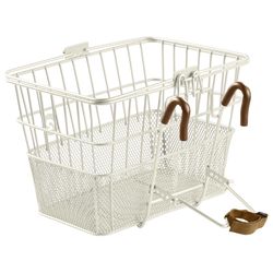 Retrospec Apollo Steel Bike Basket 15 lb Eggshell