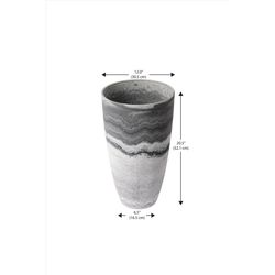 Algreen 20.5 in. H X 12 in. D Resin Planter Marble