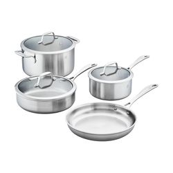 Zwilling J.A Henckels Stainless Steel Cookware Set Silver