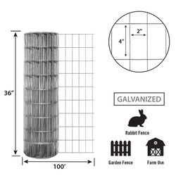 FarmGard 36 in. H X 100 ft. L Steel Welded Wire Fence Gray