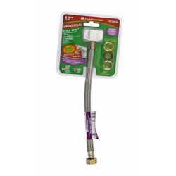 Fluidmaster 1/2 in. Ballcock Ah X 7/8 in. D Ballcock 12 in. Stainless Steel Toilet Supply Line