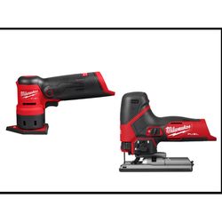 Milwaukee M12 FUEL Orbital Detail Sander and Jigsaw Bare Tools Bundle