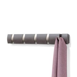 Umbra 20 in. L Gray Wood Flip 5 Hook 1 pk