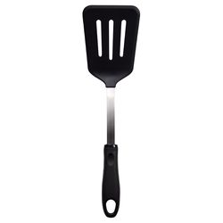 Rada Cutlery Black/Silver Nylon/Stainless Steel Slotted Turner
