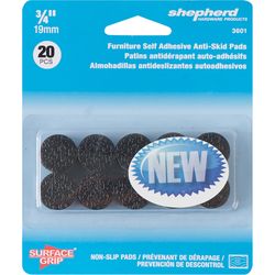 Shepherd Hardware Foam Self Adhesive Anti-Skid Pad Black Round 3/4 in. W X 3/4 in. L 20 pk