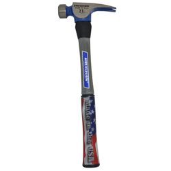 Vaughan 21 oz Milled Face California Framing Hammer 16 in. Fiberglass Handle