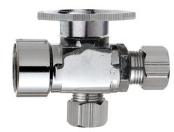 Ace 1/2 in. FPT X 1/2 in. Brass Dual Outlet Angle Stop