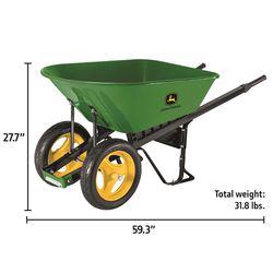 John Deere Steel Wheelbarrow 7 cu ft