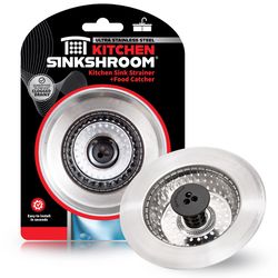 SinkShroom As Seen On TV Chrome Stainless Steel Kitchen Sink Strainer