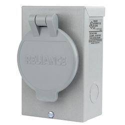 Reliance Controls PB Series 50 amps 120/240 V 1 space 1 circuits Surface Mount Power Inlet Box