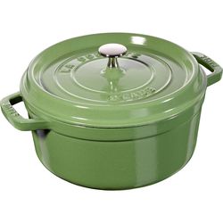 Staub Cast Iron Dutch Oven 9.45 in. 4 qt Green