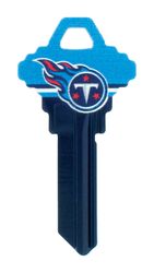 HILLMAN NFL Tennessee Titans House/Office Key Blank 68 Single For Schlage Locks Blue