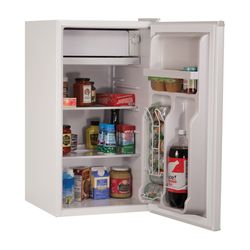 Black+Decker 3.2 cu ft White Steel Mini Refrigerator 85 W