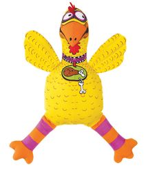Fat Cat For Dog Multicolored Canvas Suspicious Chicken Squeak Dog Toy Large 1 pk
