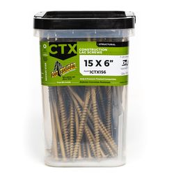 Big Timber No. 15 Ga. X 6 in. L Star Round Head Coarse Construction Screws