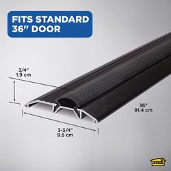 M-D Building Products 0.75 in. H X 3.75 in. W X 36 in. L Aluminum/Vinyl Deluxe Low Threshold Bronze