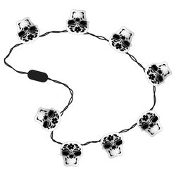 Magic Seasons LED Skull Day of the Dead Necklace 1 pk (RANDOM COLOR)