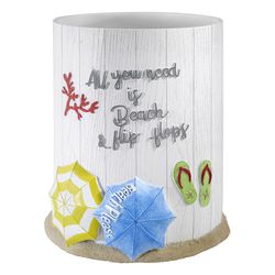 Avanti Linens Beach Mode 64 oz Multicolored Resin Wastebasket