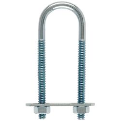 Hampton 1/4 in. X 1 in. W X 3-1/4 in. L Coarse Zinc-Plated Steel U-Bolt