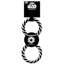 Buckle-Down Star Wars For Dog Black/White Nylon Empire Logo Tennis Ball Tug Toys 1 pk