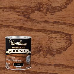 Varathane Semi-Transparent Red Mahogany Oil-Based Urethane Modified Alkyd Wood Stain 1 qt