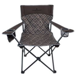 Black Sierra Equipment 1-Position Brown Folding Quad Chair