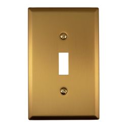 Amerelle Oxford Brushed Gold 1 gang Steel Toggle Wall Plate 1 pk