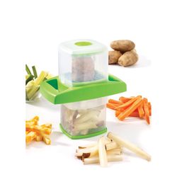 Starfrit White/Green Plastic/Stainless Steel Fry Cutter