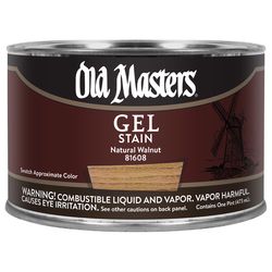 Old Masters Semi-Transparent Natural Walnut Oil-Based Alkyd Gel Stain 1 pt