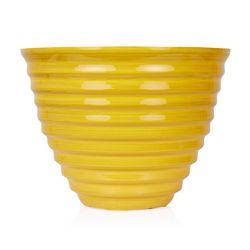 Alpine 12 in. H X 16 in. W X 16 in. D Plastic Planter yellow