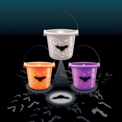 Magic Seasons LED Halloween Bat Bucket 1 pk (RANDOM COLOR)