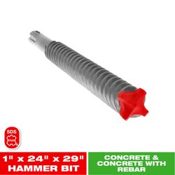 Diablo Rebar Demon 1 in. X 29 in. L Carbide Tipped Hammer Drill Bit SDS-Max Shank 1 pk