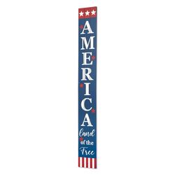 Glitzhome Patriotic/Americana Porch Sign MDF 1 pc