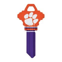 HILLMAN NCAA Clemson Tigers House/Office Key Blank 68 Single For Schlage Locks Orange