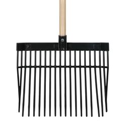 John Deere 18 Tine Poly Bedding Fork 54 in. Wood Handle