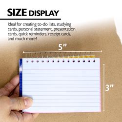 Bazic Products 3 in. H X 5 in. W Ruled Spiral Index Cards Assorted Colors 50 pk