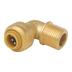 SharkBite 1/4 in. Push X 3/8 in. D MPT Brass Dishwasher Elbow
