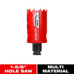 Diablo Snap-Lock Plus 1-5/8 in. Carbide Tipped 2-3/8 in. L X 3/8 in. D Hole Saw