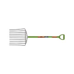 Ames 10 Tine Steel Ensilage Fork 30 in. Wood Handle