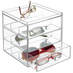 iDesign 3 drawer Clear Drawer 7 in. H X 7 in. W X 6.5 in. D Stackable