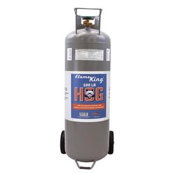 Flame King 100 lb Steel Empty LP Tank with Gauge