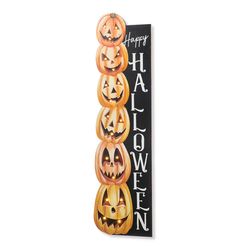 Glitzhome Happy Halloween Porch Decor Wood 1 pk
