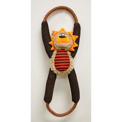 Hyper Pet For Dog Multicolored Plush/Rope Lion Tug Toy 1 pk