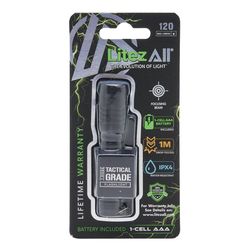 LitezAll 120 lm Black LED Flashlight AAA Battery
