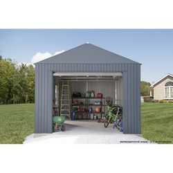 Sojag Everest 12 ft. x 10 ft. Steel Horizontal Peak Garage without Floor Kit